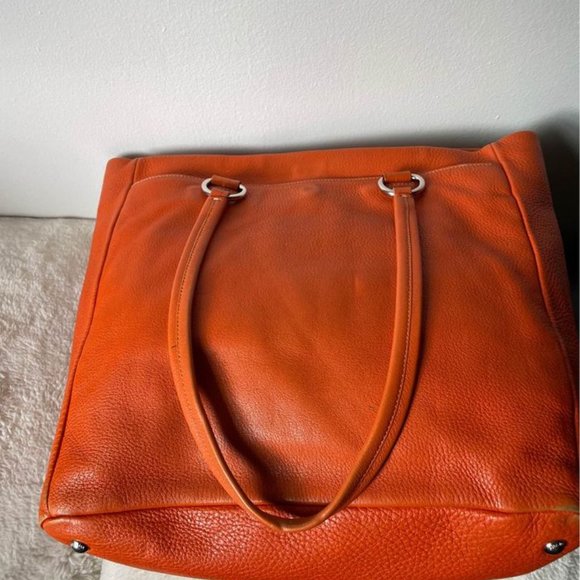 PRADA Tote Bag - Papaya Vitello Daino Leather - Picture 2 of 4